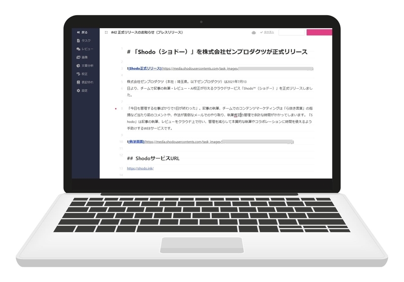 Shodoでの執筆